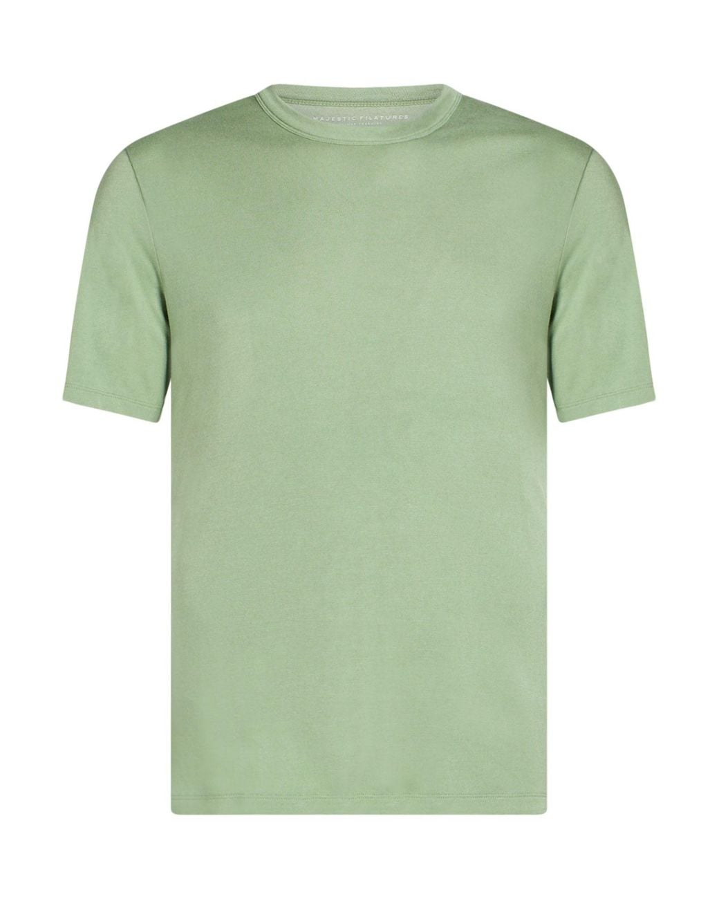 Majestic Filatures Green T-Shirt Micro Modal, Cashmere for men