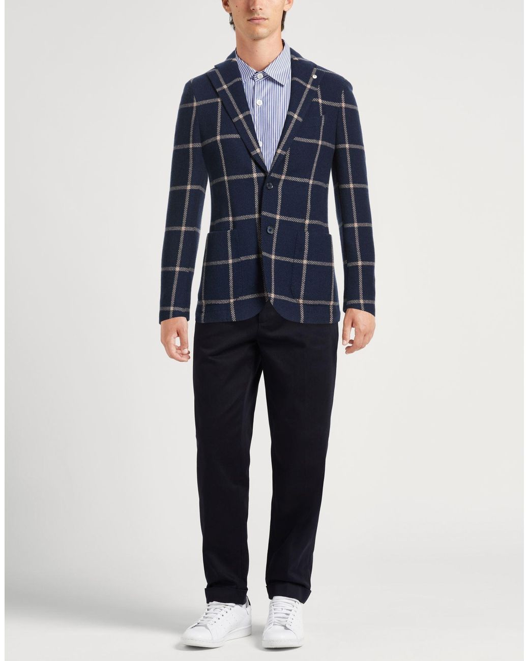 L.b.m. 1911 Blue Blazer Virgin Wool, Polyamide for men