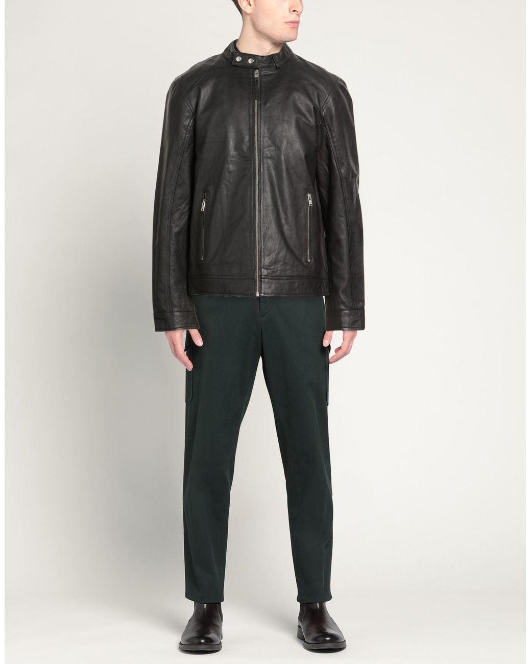 Bolongaro Trevor Black Jacket Sheepskin for men