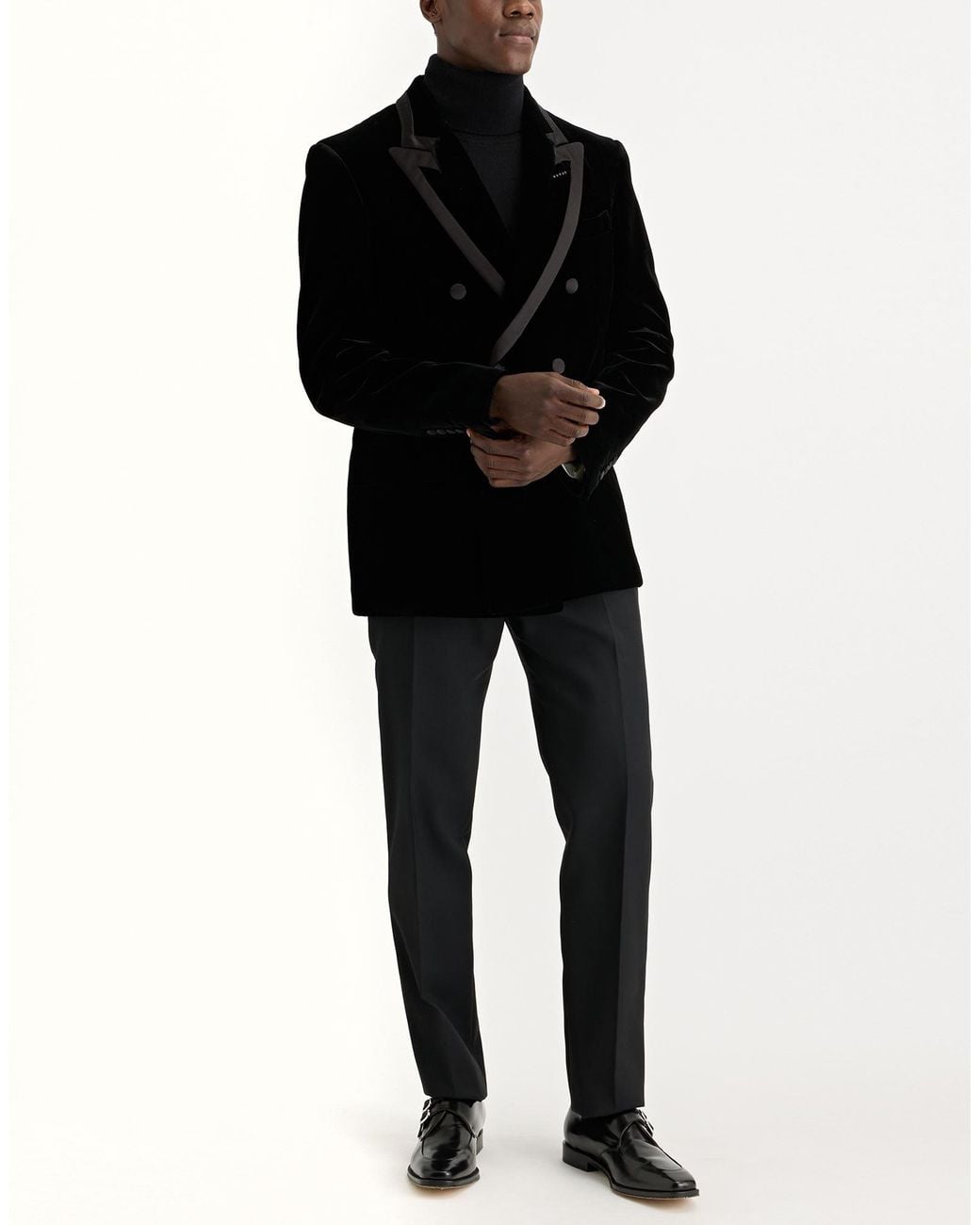 Tom Ford Black Blazer Viscose, Silk for men