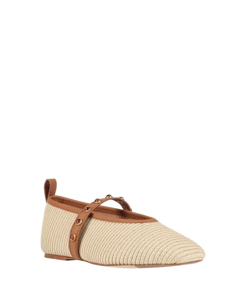 Rag & Bone Natural Ballet Flats Textile Fibers, Leather