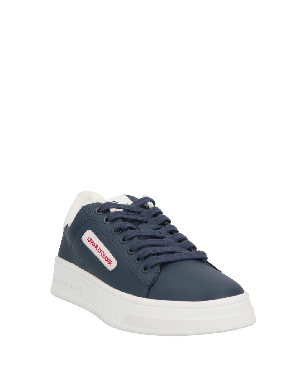 ARMANI EXCHANGE Blue Sneakers Polyester, Polyurethane Coated for men