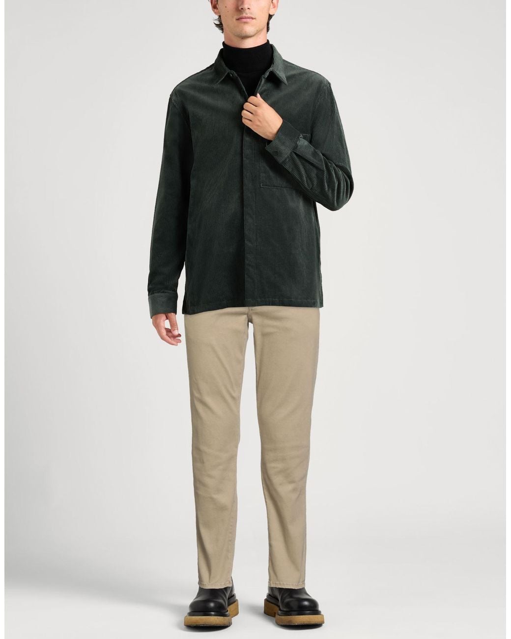 Liu Jo Natural Khaki Pants Cotton, Polyester, Elastane for men