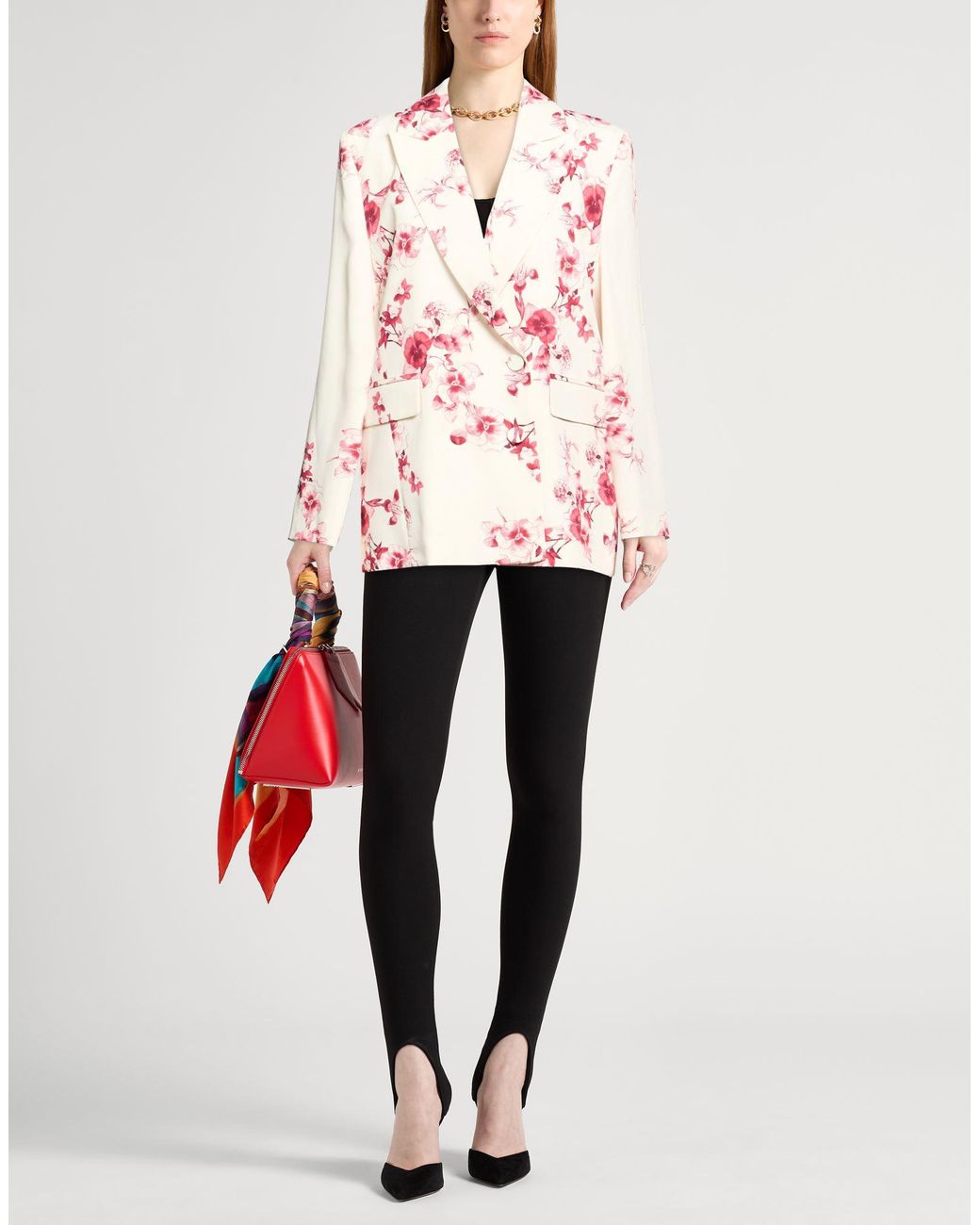 Imperial Pink Cream Blazer Polyester, Elastane