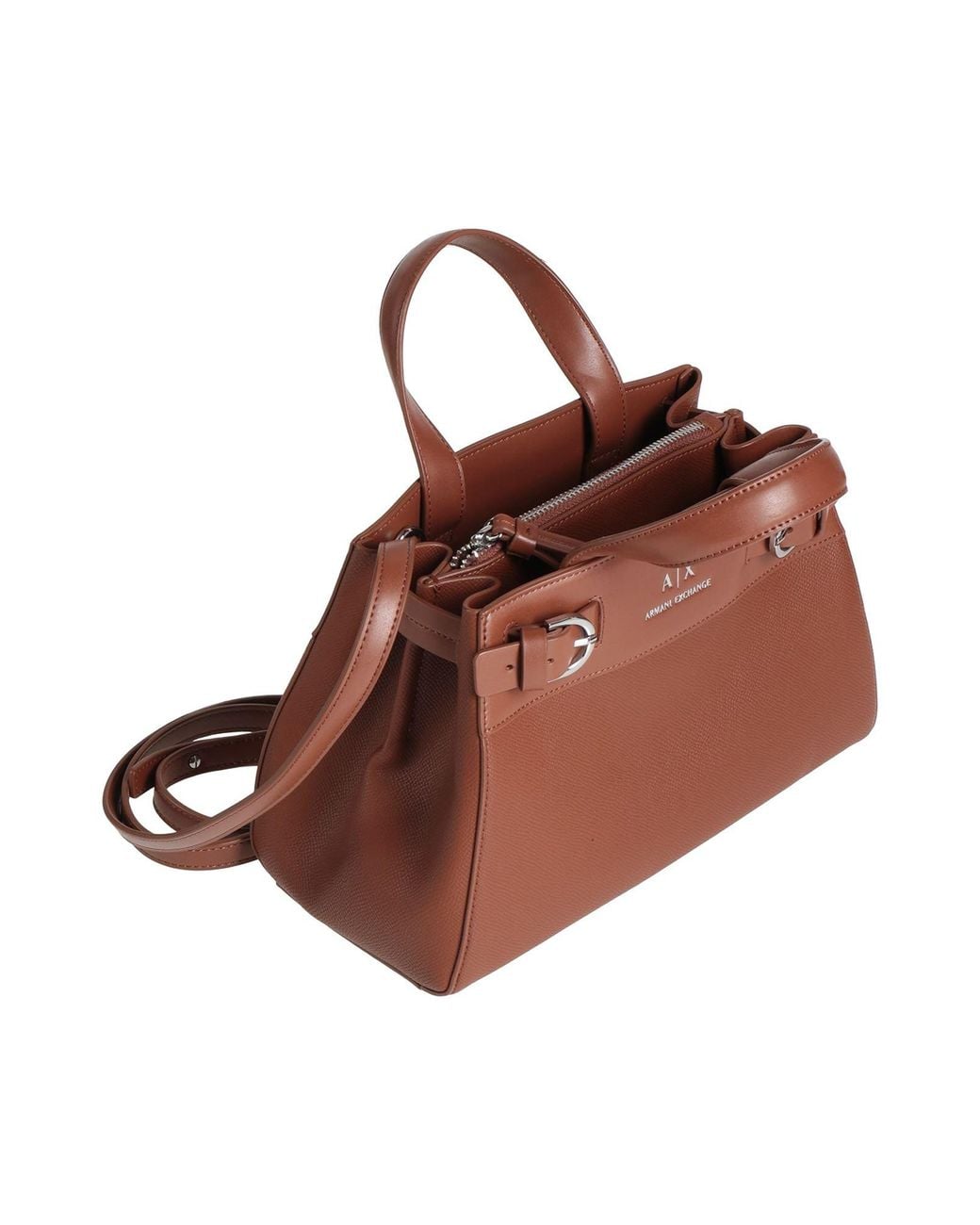 ARMANI EXCHANGE Brown Handbag Polyester, Polyurethane