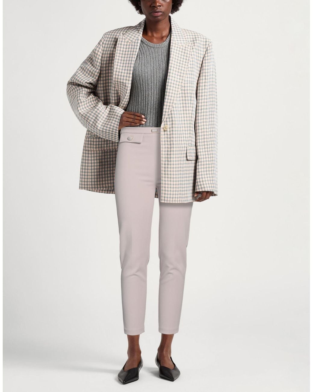 Elisabetta Franchi Gray Trouser