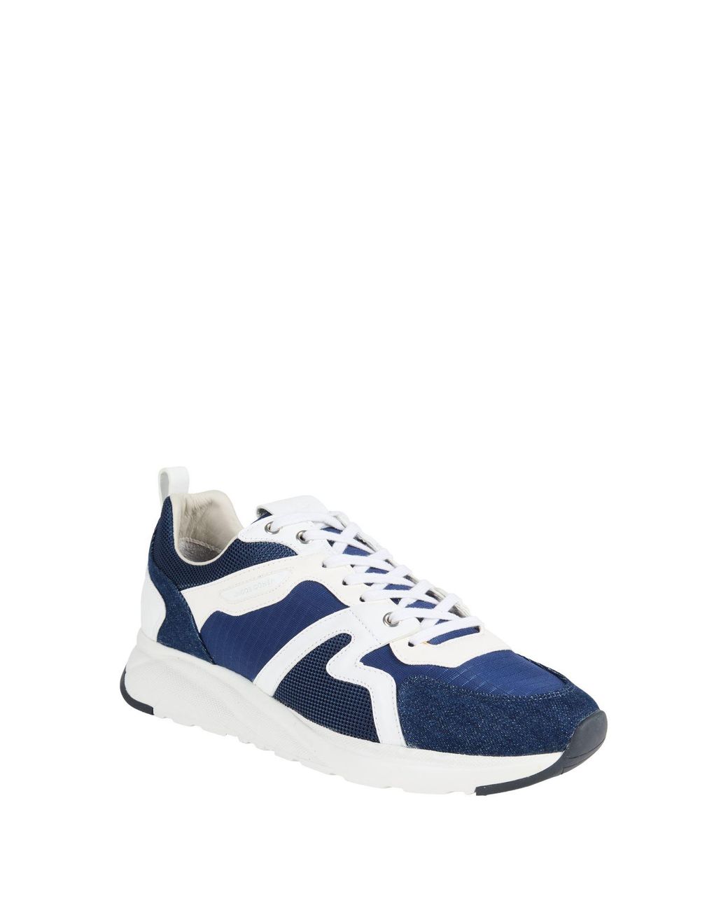 Jacob Cohen Blue Midnight Sneakers Leather, Polyamide, Cotton, Polyester for men