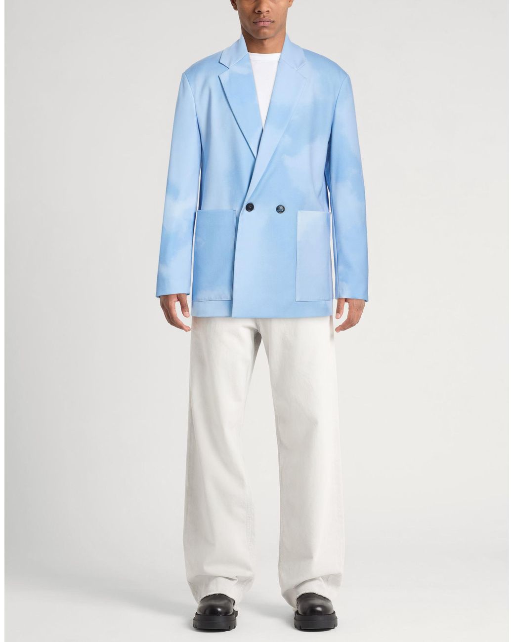 Imperial Blue Light Blazer Polyester, Viscose, Elastane for men