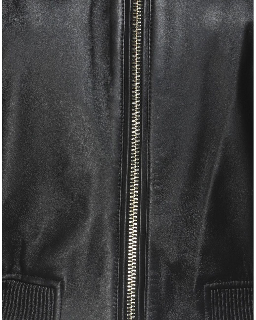Versace Jeans Couture Black Jacket Lambskin, Polyester