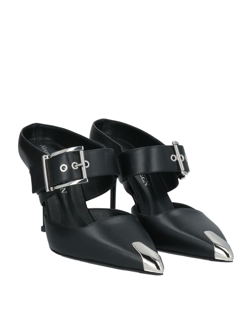 McQueen Black Mules & Clogs