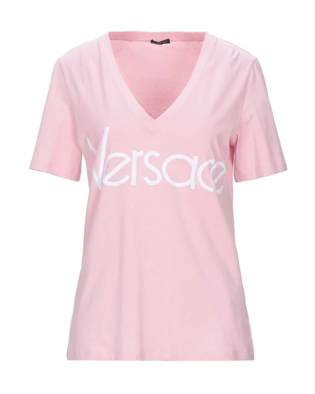 Versace T-shirt in Pink - Lyst