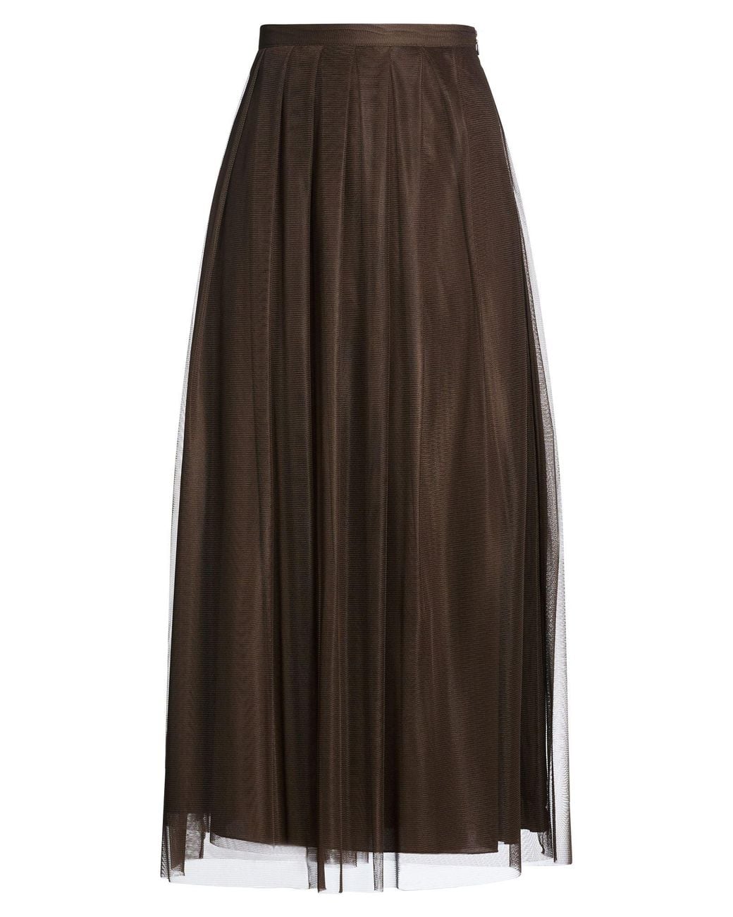Alpha Studio Brown Maxi Skirt Polyamide
