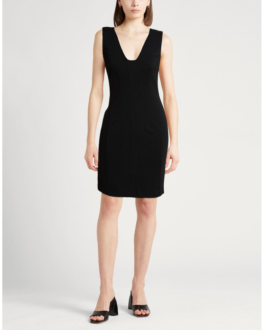 Liu Jo Black Mini Dress Viscose, Polyamide, Elastane