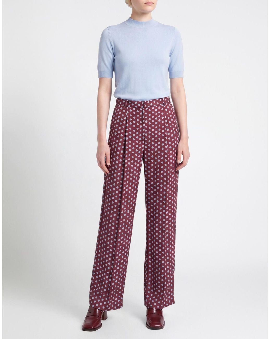 Niu Red Pants Viscose