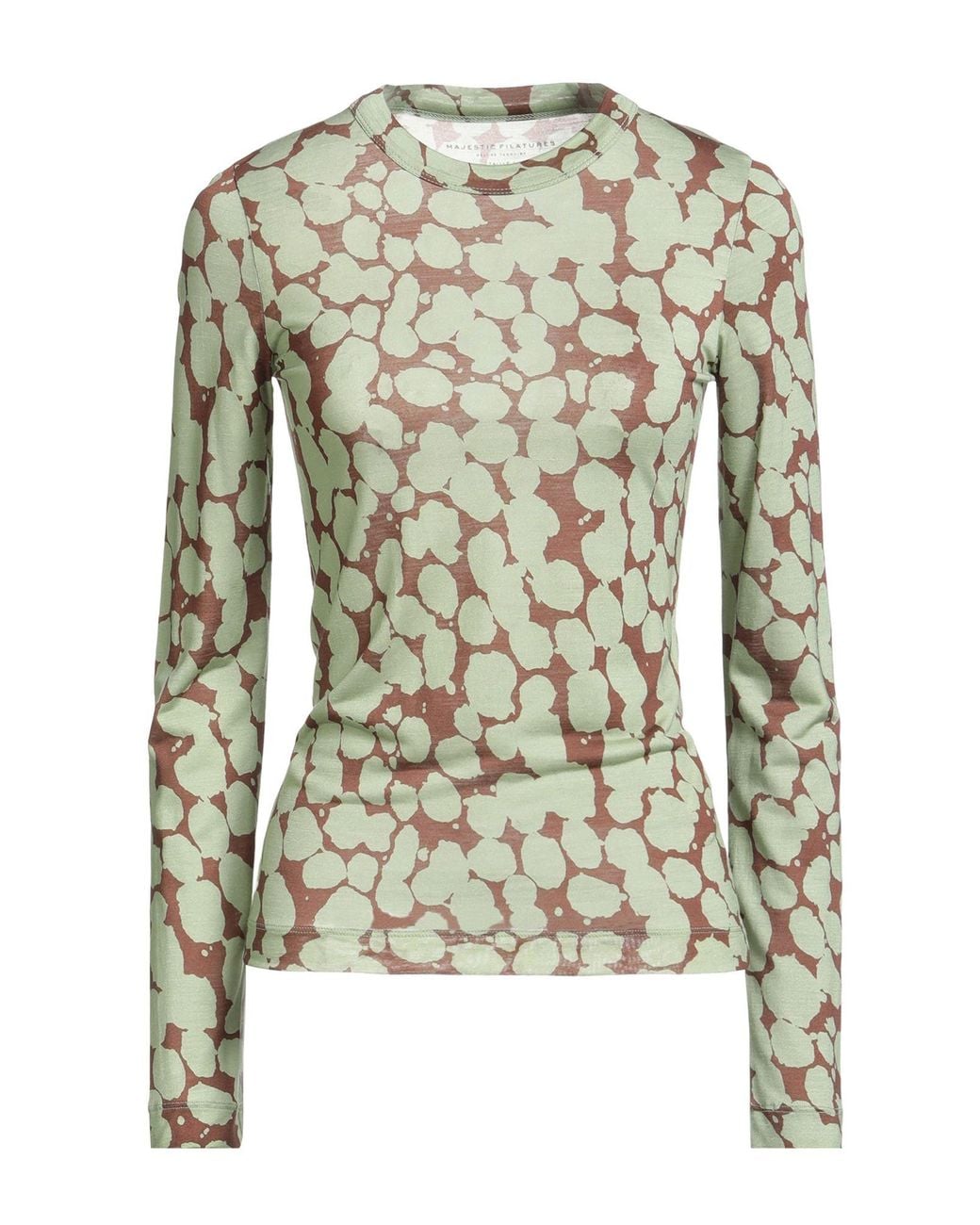 Majestic Filatures Multicolor T-Shirt Lyocell, Virgin Wool