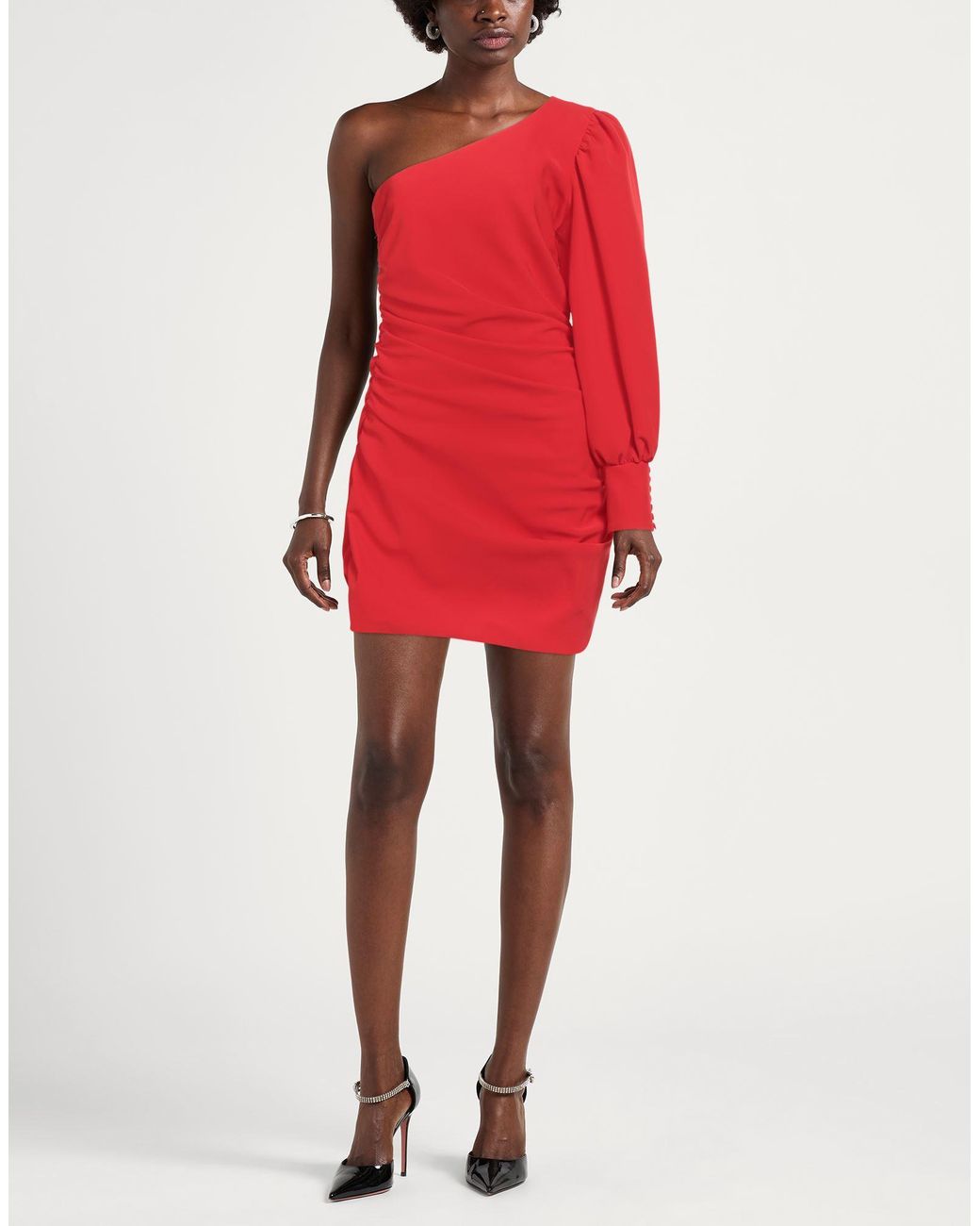 Jijil Red Mini Dress Polyester, Elastane