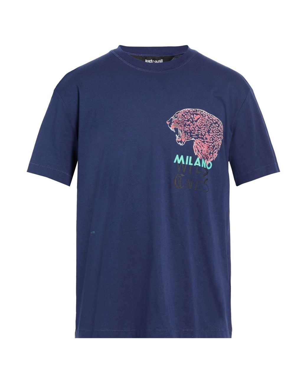 Just Cavalli Blue T-Shirt Cotton for men