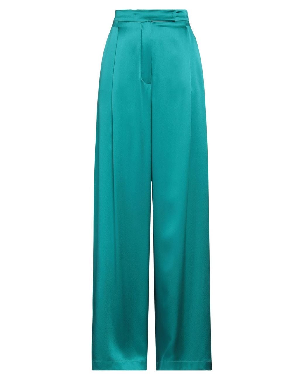 Max Mara Blue Pants Silk