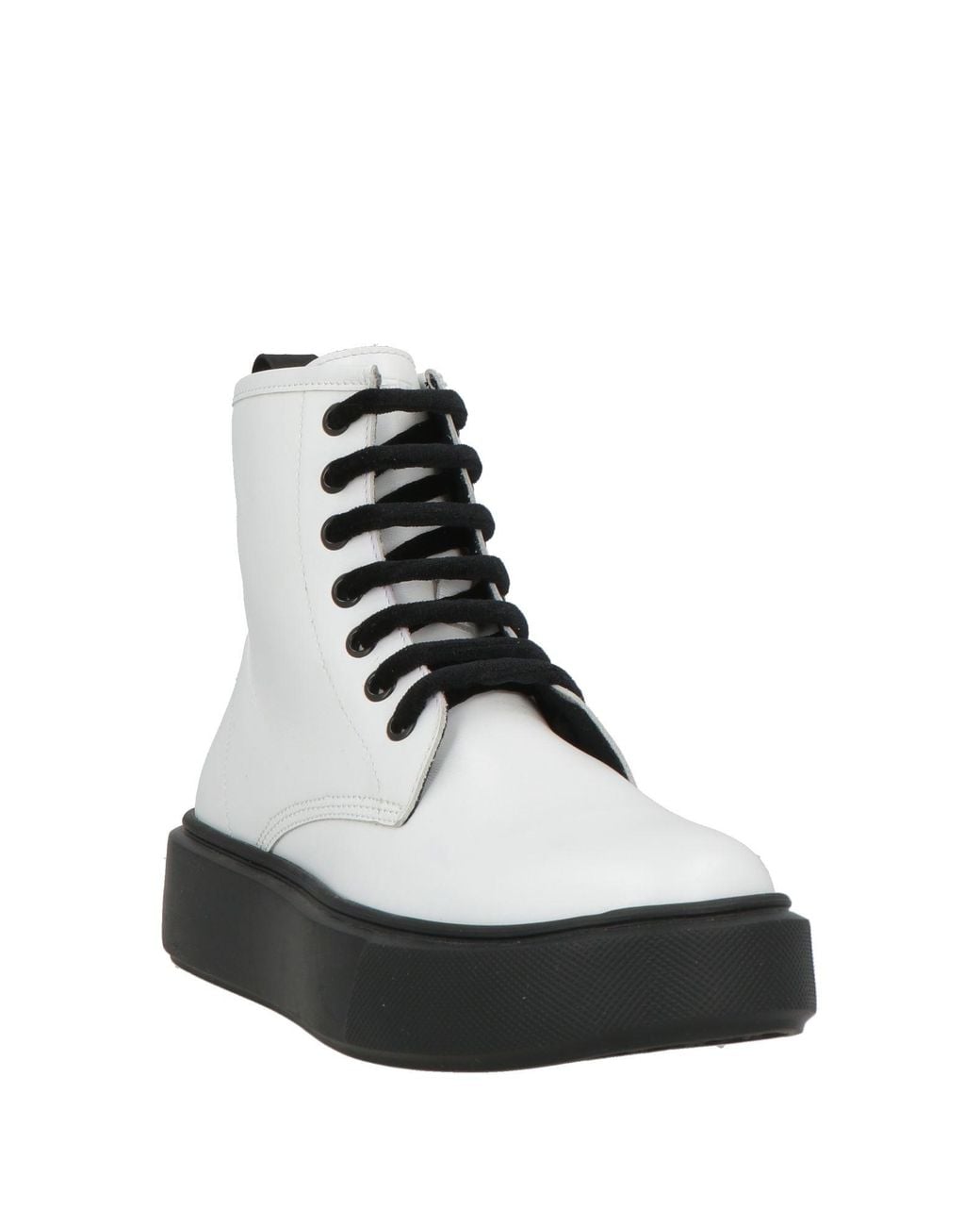 Frau White Ankle Boots Leather