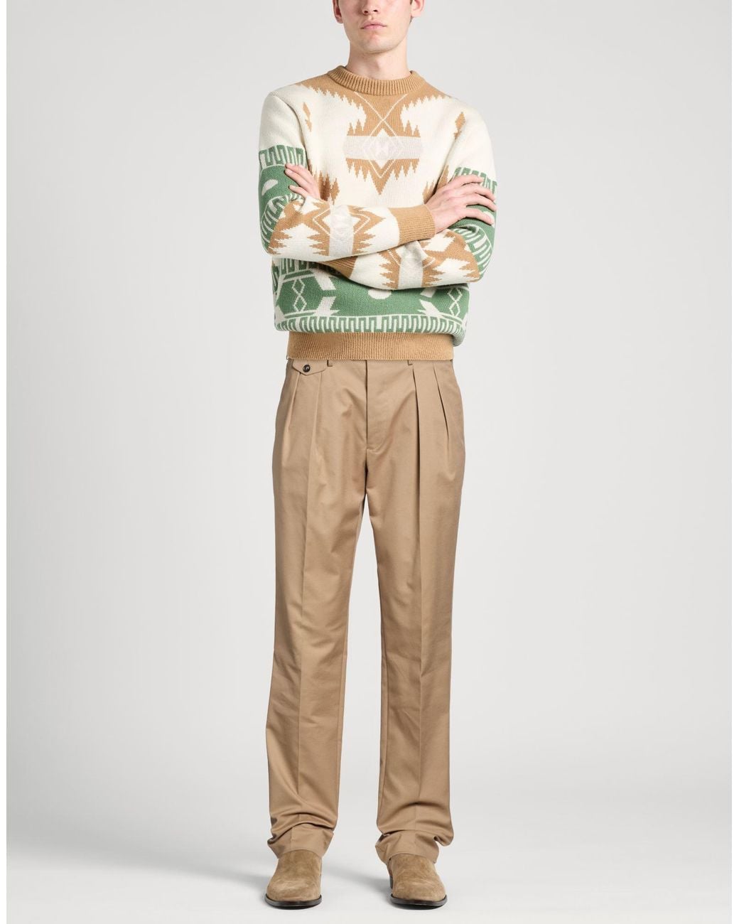 Lardini Natural Pants Cotton, Wool, Polyamide, Elastane for men