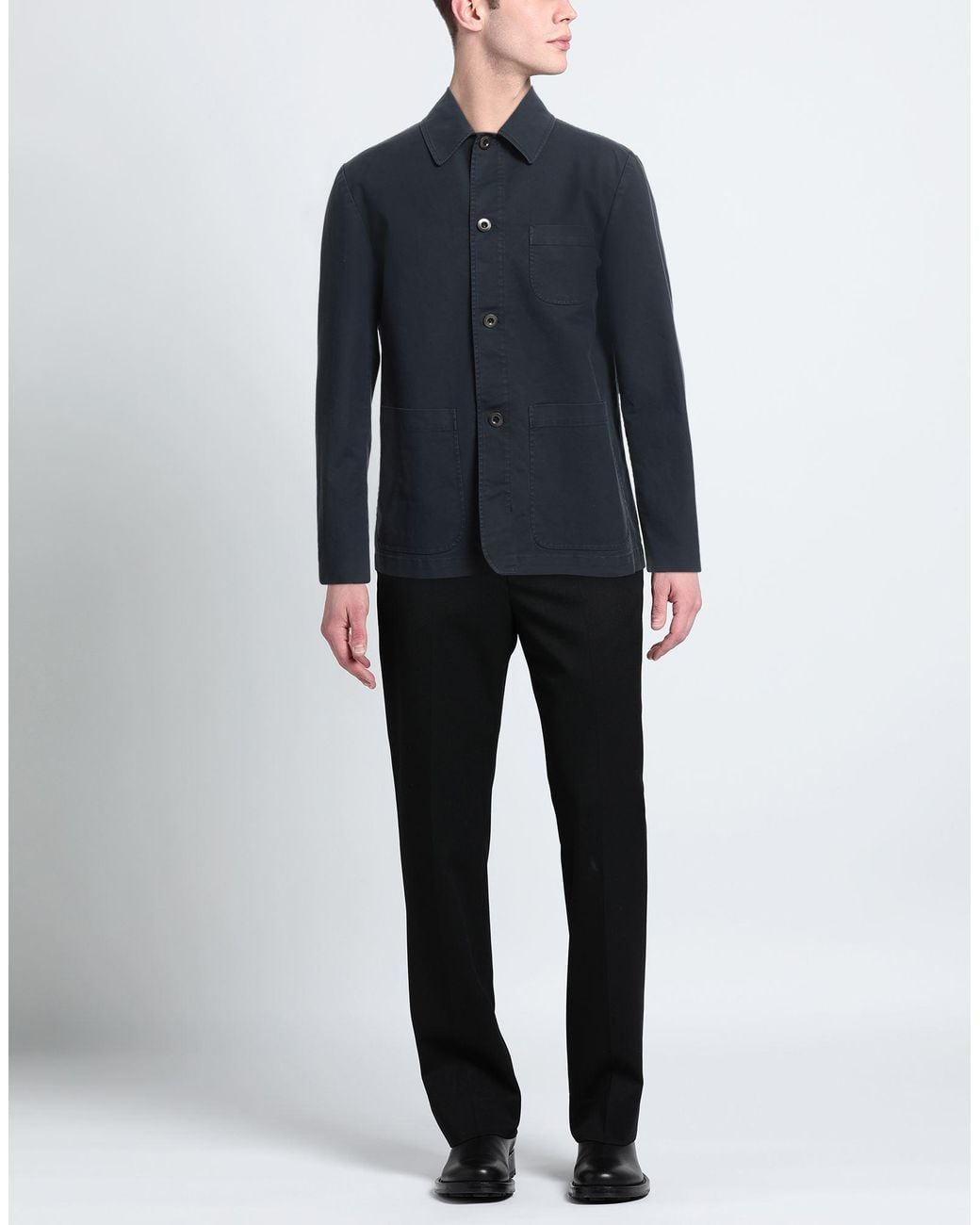 Slowear Blue Jacket Cotton, Elastane for men