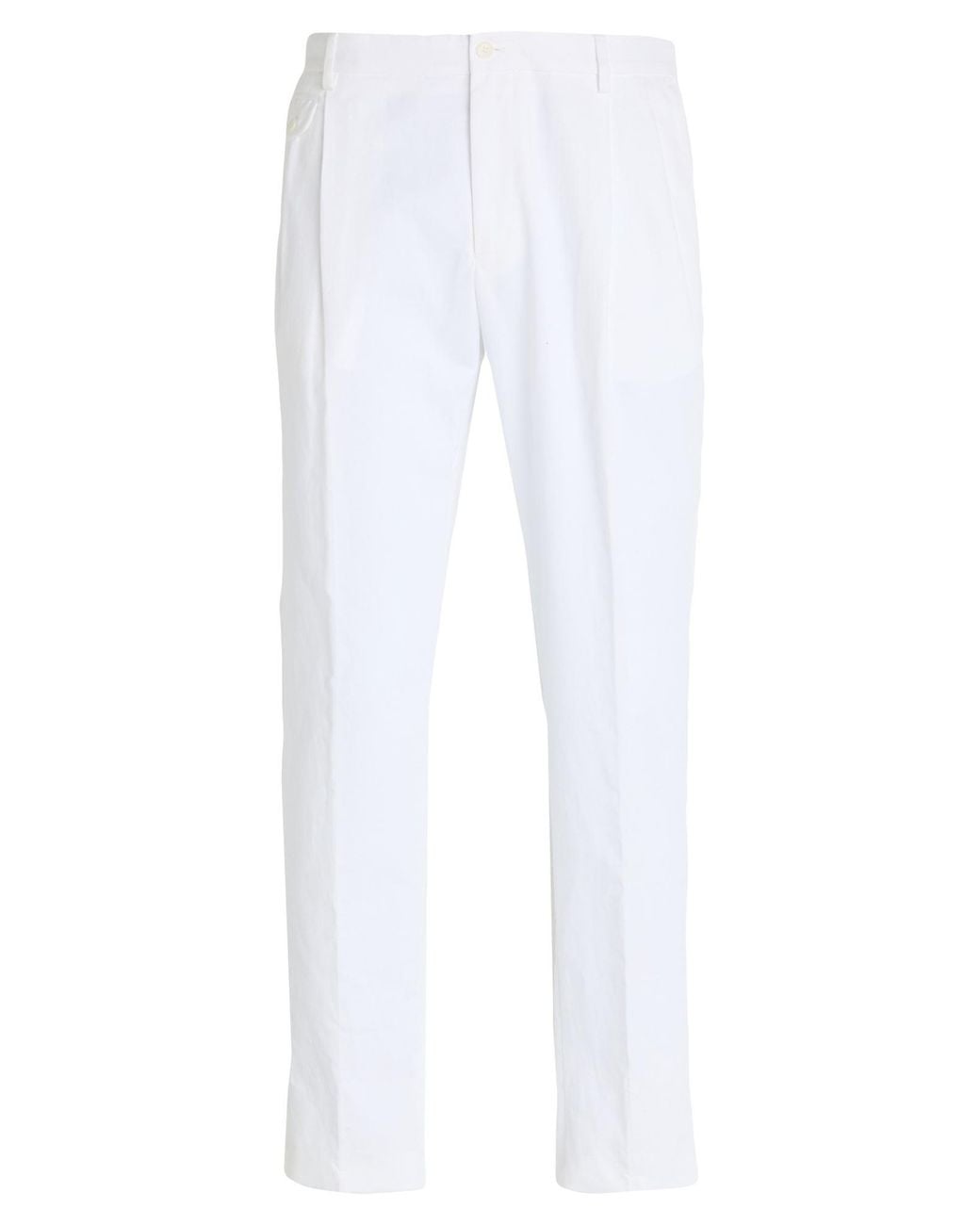 Dolce & Gabbana White Pants Cotton, Elastane for men