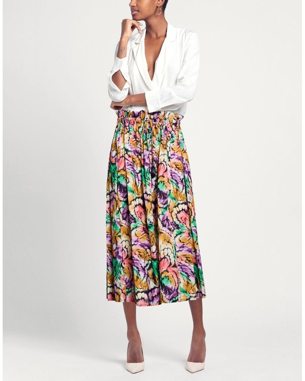 CONNOR & BLAKE White Maxi Skirt Cotton