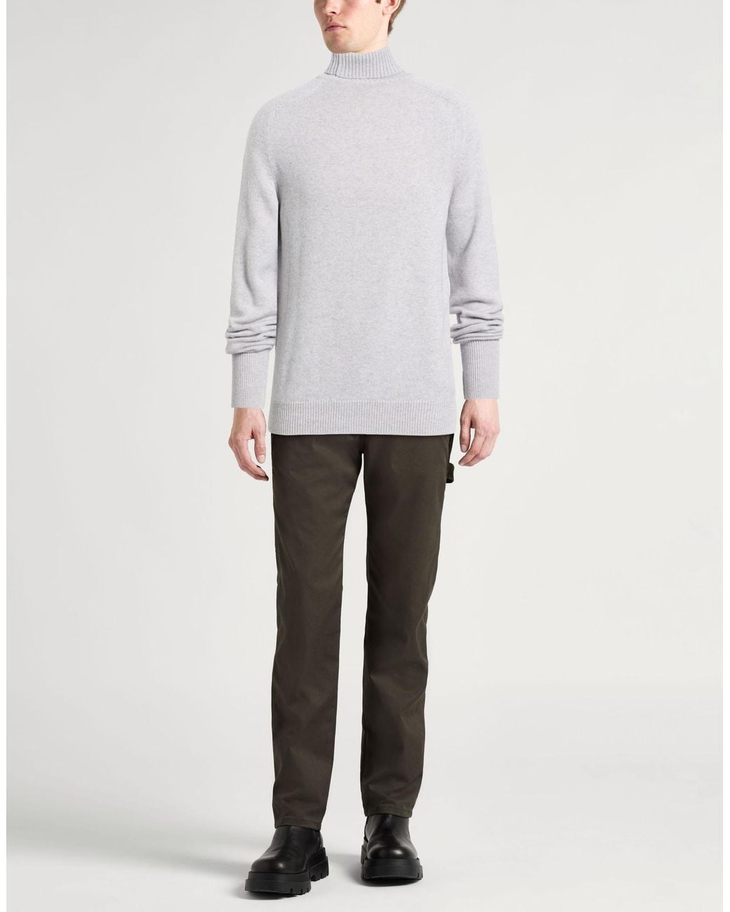 Fedeli White Light Turtleneck Cashmere for men