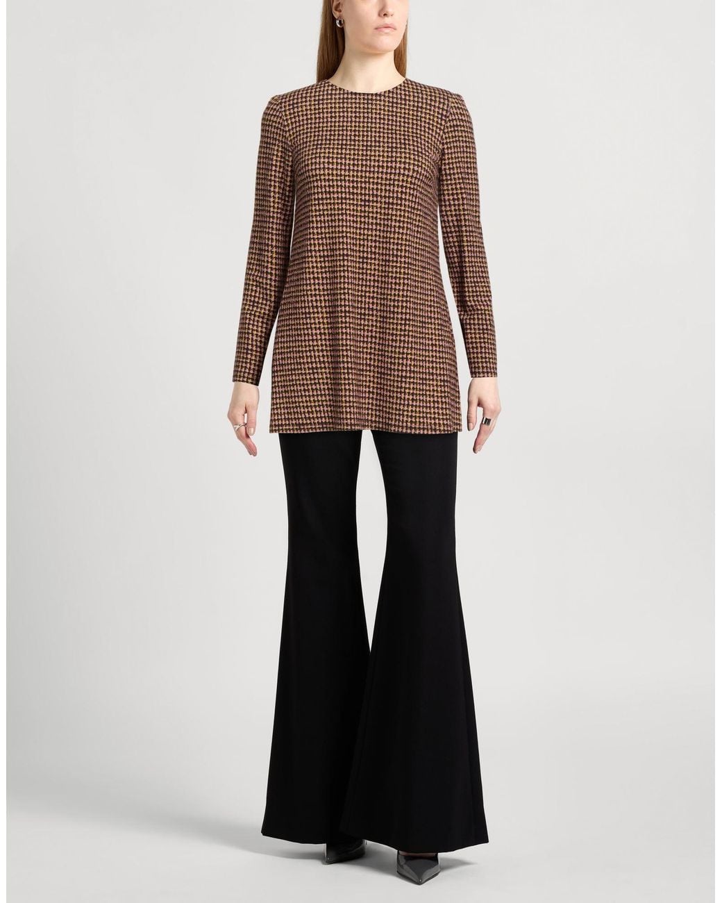 Siyu Brown T-Shirt Viscose, Elastane