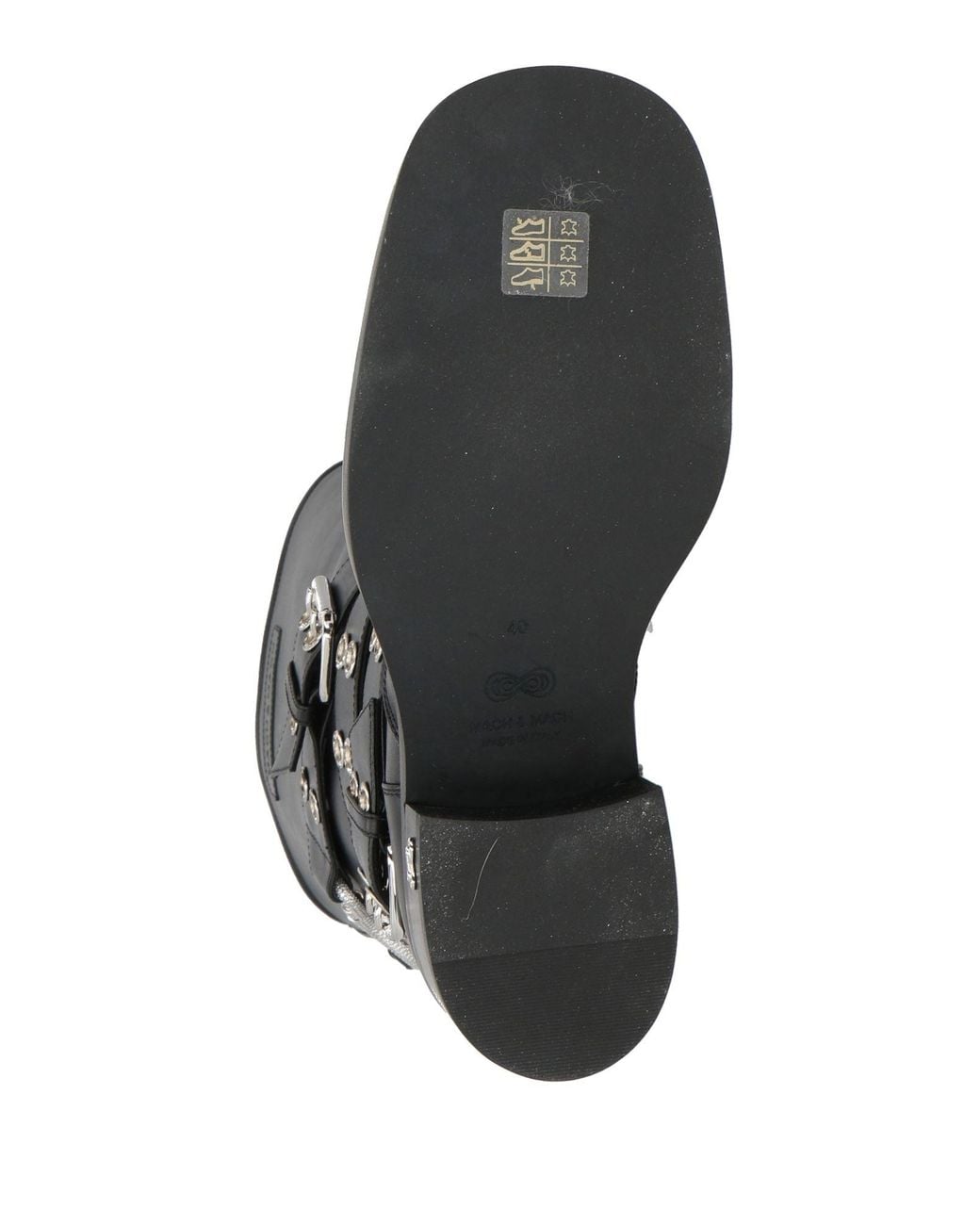 Mach & Mach Black Boot Leather