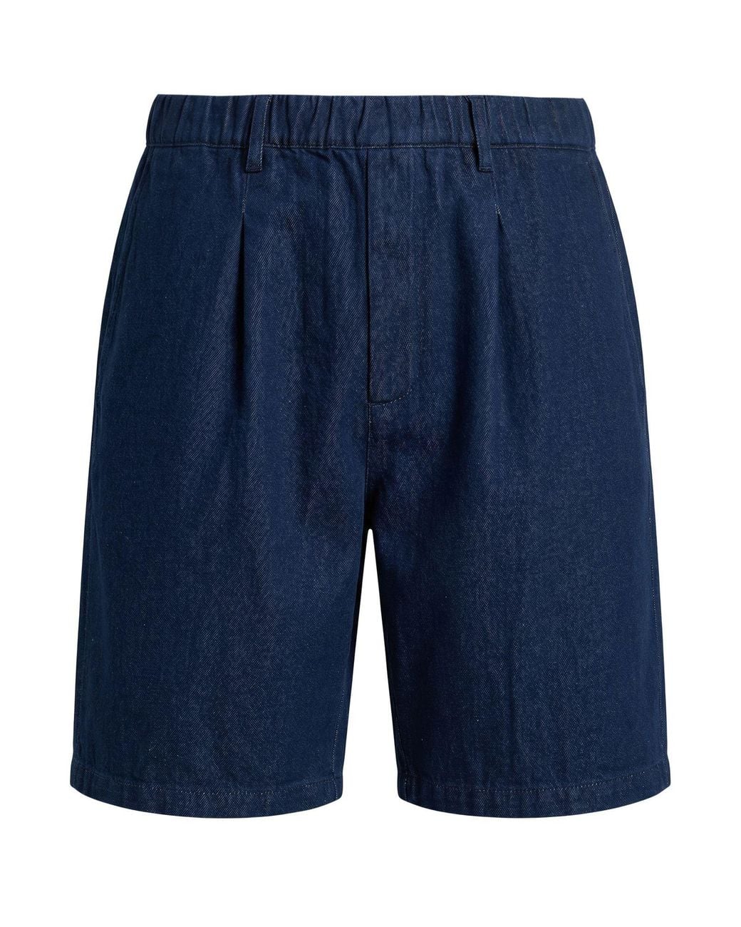 Messagerie Blue Denim Shorts Cotton, Linen for men