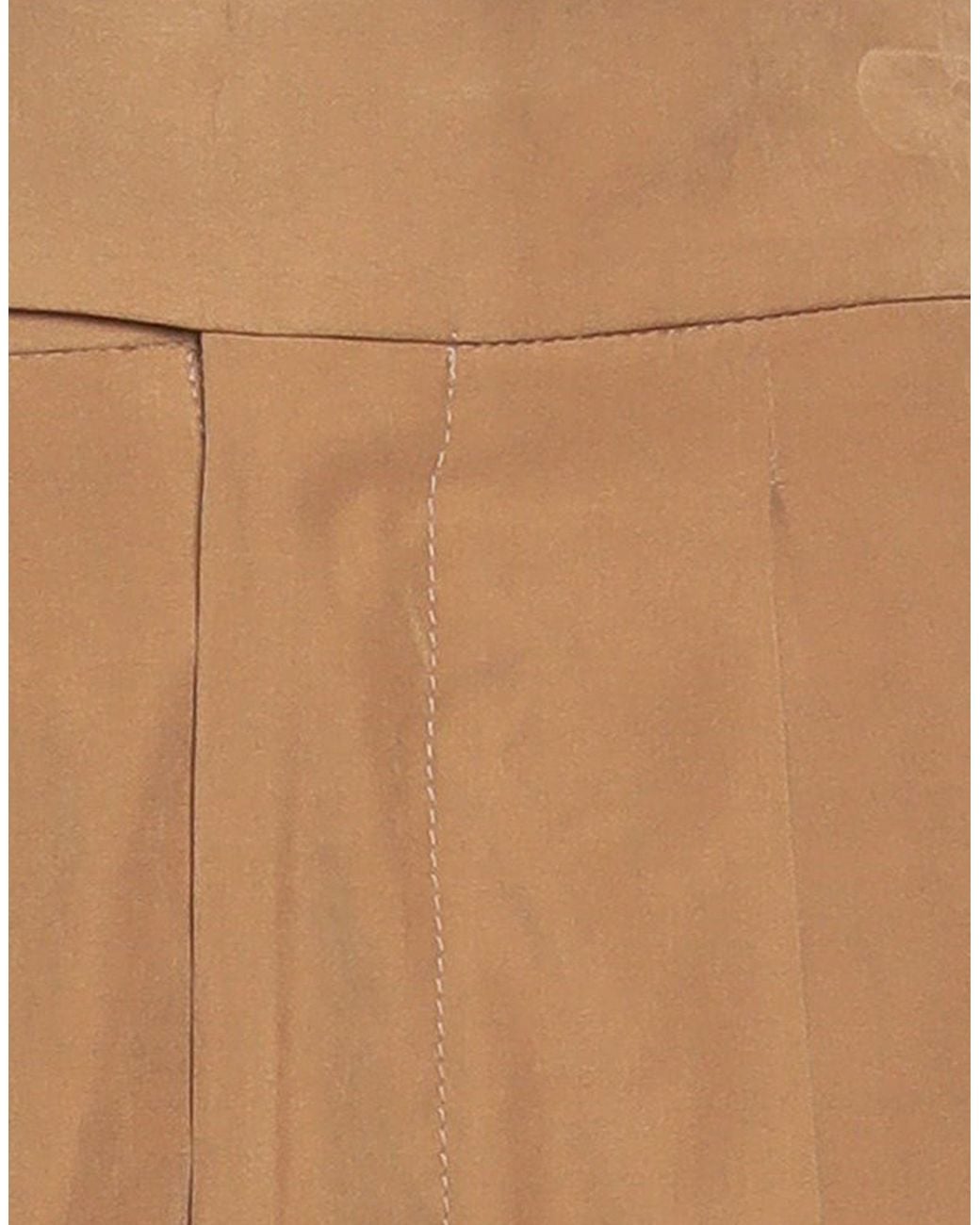Berwich Natural Camel Shorts & Bermuda Shorts Polyester, Polyamide