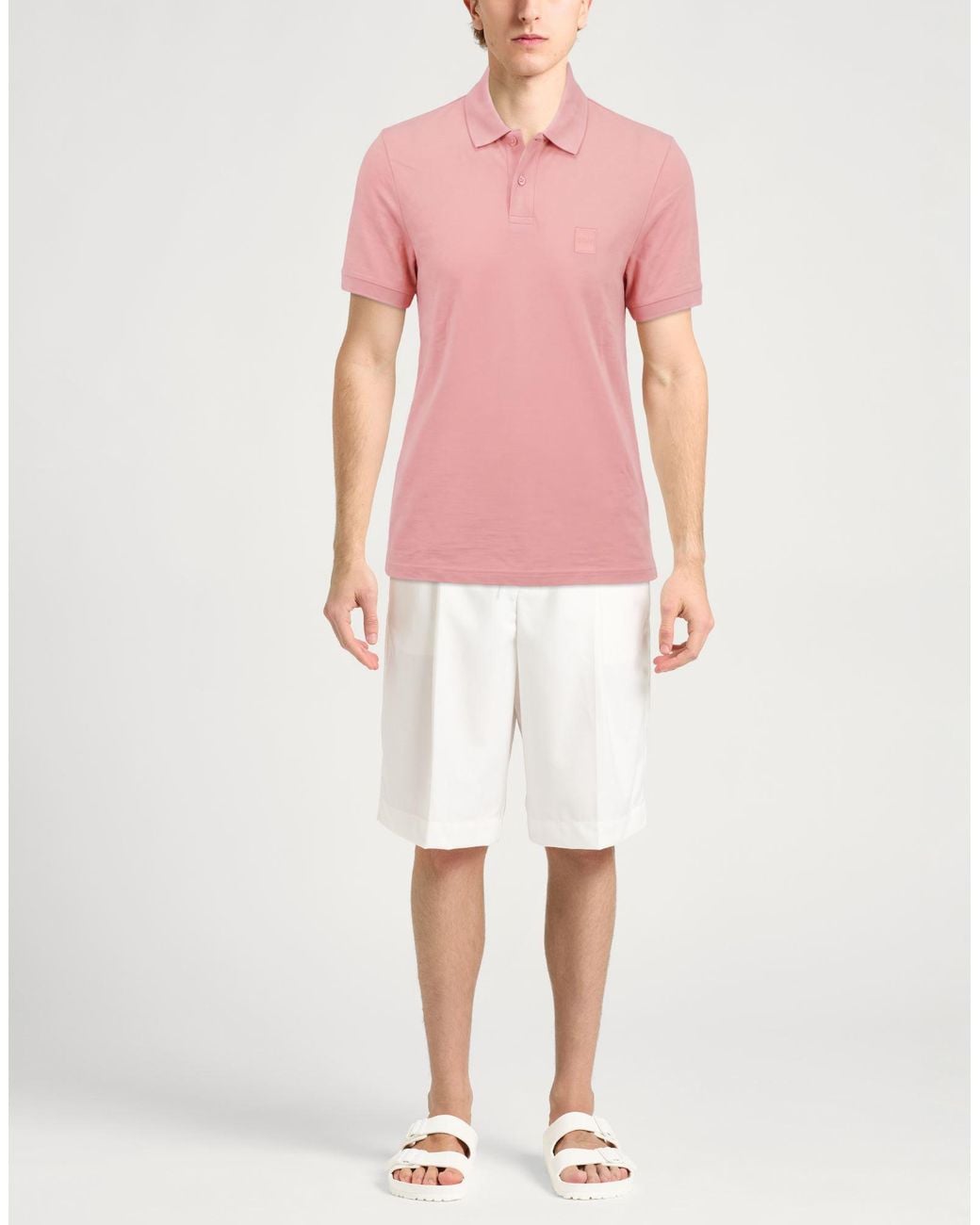 Polo Boss de hombre de color Pink