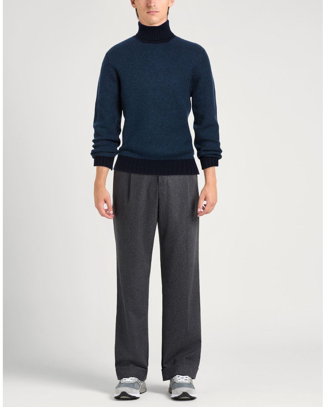 Gran Sasso Blue Turtleneck Cashmere for men