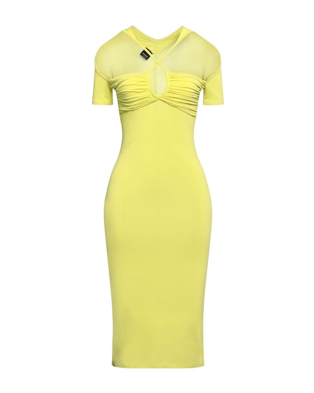 Robe midi Pinko en coloris Yellow