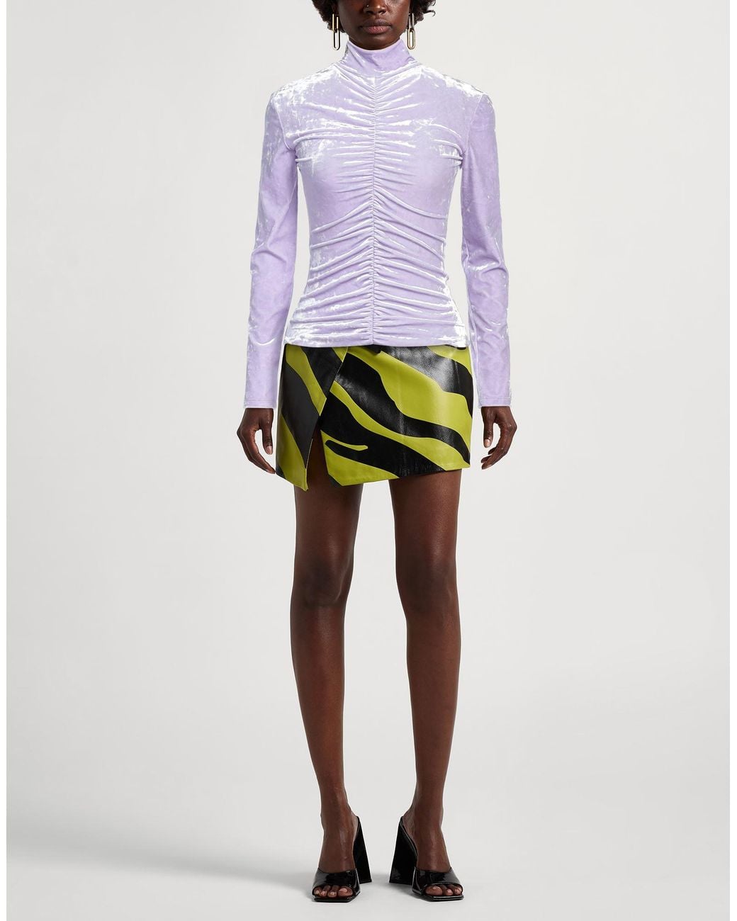 Patrizia Pepe Purple Top Polyester, Elastane
