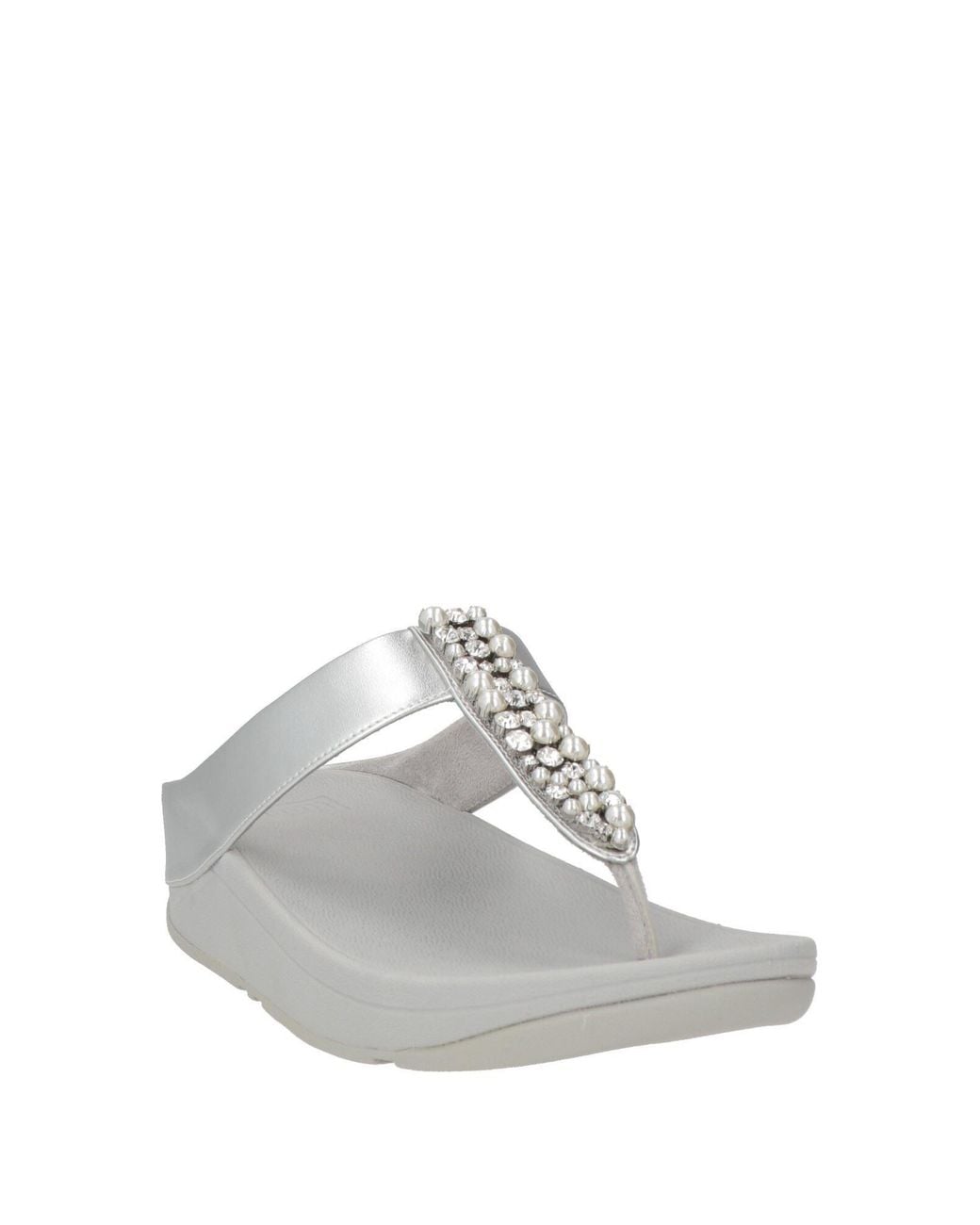 Fitflop White Thong Sandal Synthetic Material