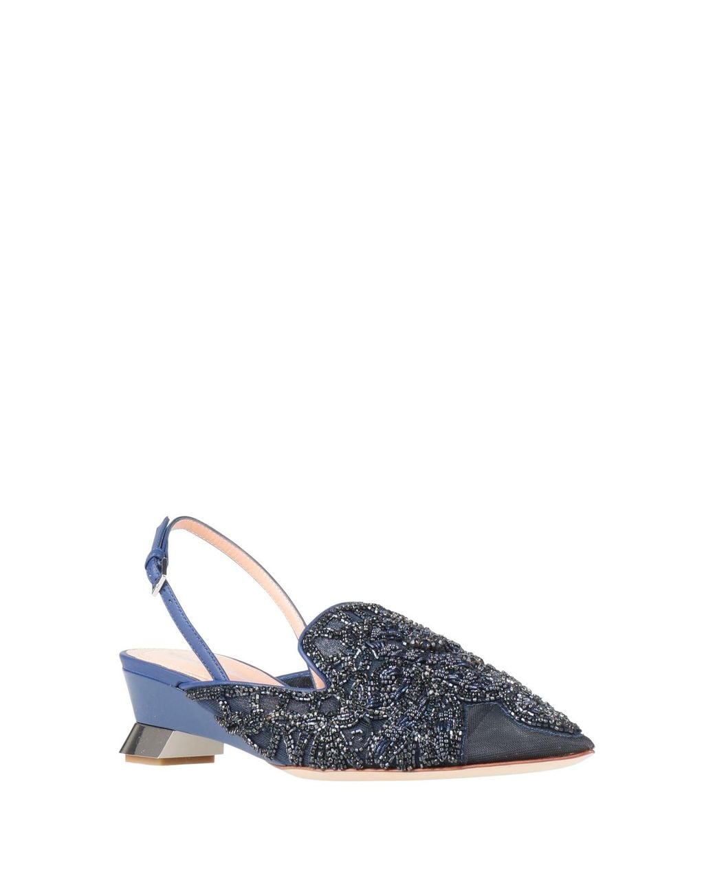 Alberta Ferretti Blue Pumps Textile Fibers, Leather