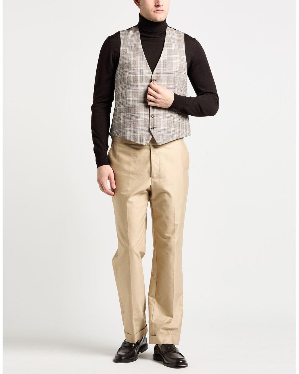 Lardini Gray Tailored Vest Wool, Silk, Linen for men