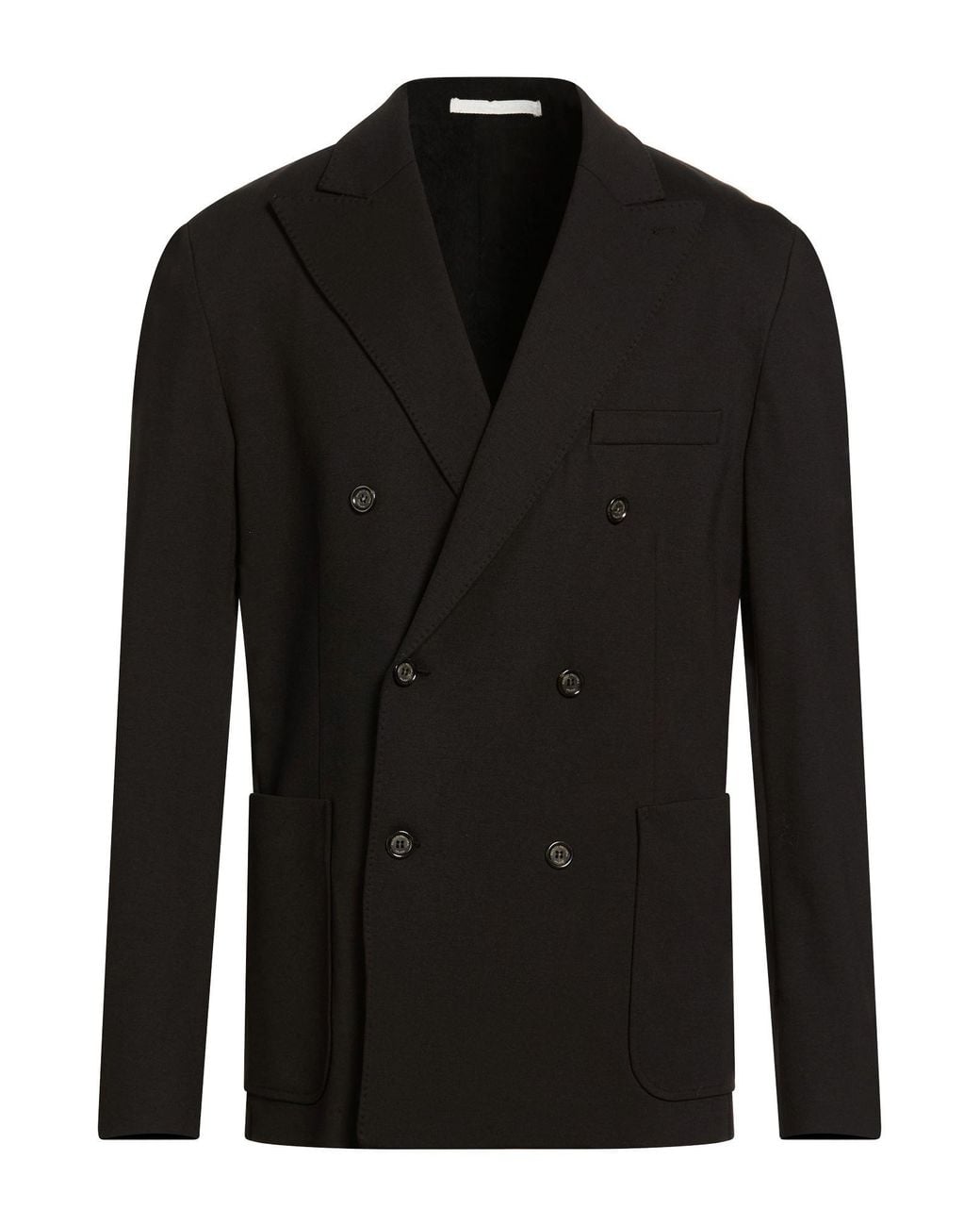 Paolo Pecora Black Blazer Viscose, Polyamide, Elastane for men