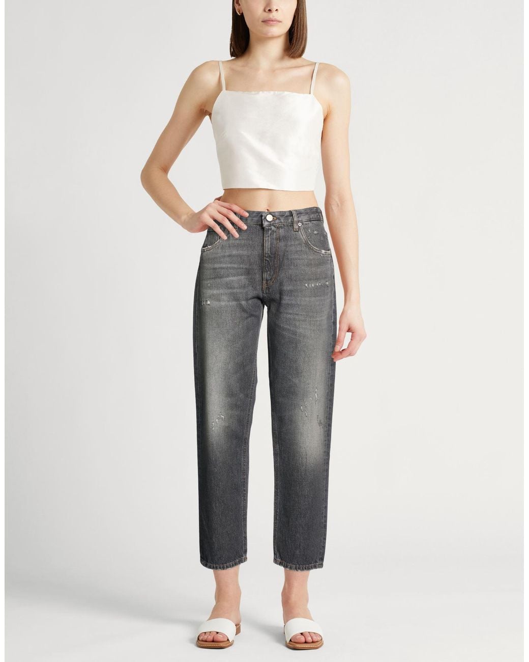 PT Torino Gray Charcoal Jeans Cotton
