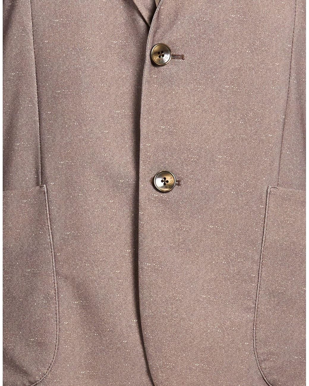 AT.P.CO Brown Blazer Polyester, Elastane for men