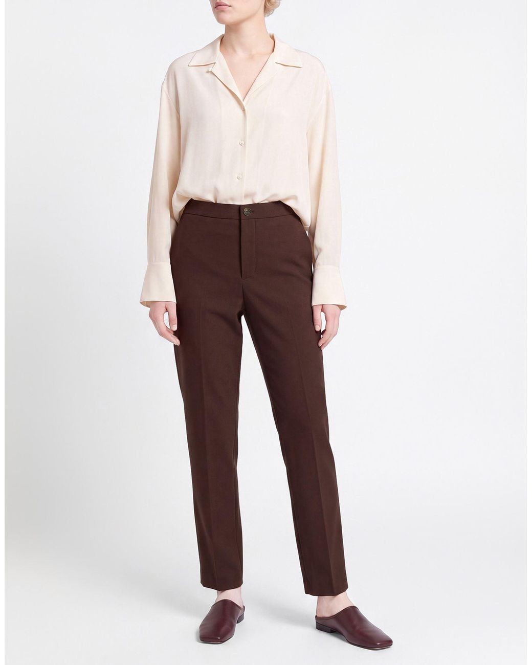 Antonelli Brown Pants Polyester, Virgin Wool, Elastane
