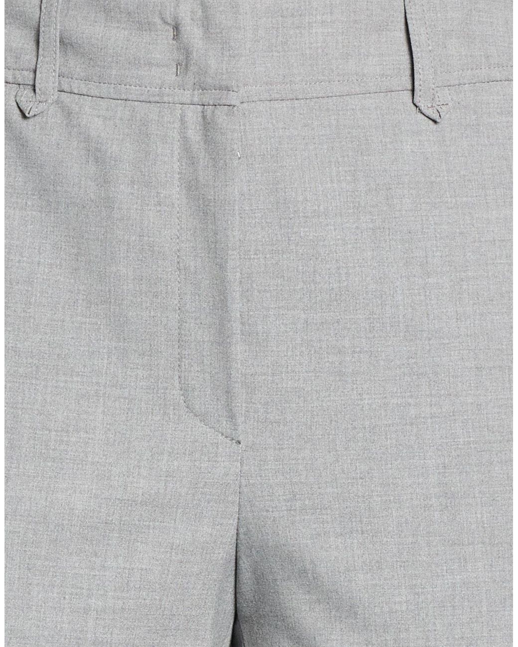 RAFFAELLO ROSSI Gray Pants Polyester, Viscose, Elastane