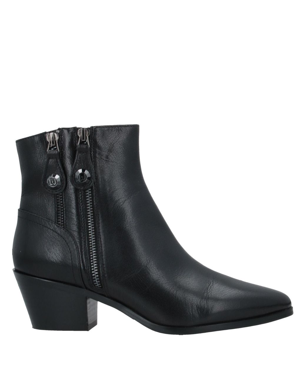 Liu Jo Leather Ankle Boots in Black - Lyst