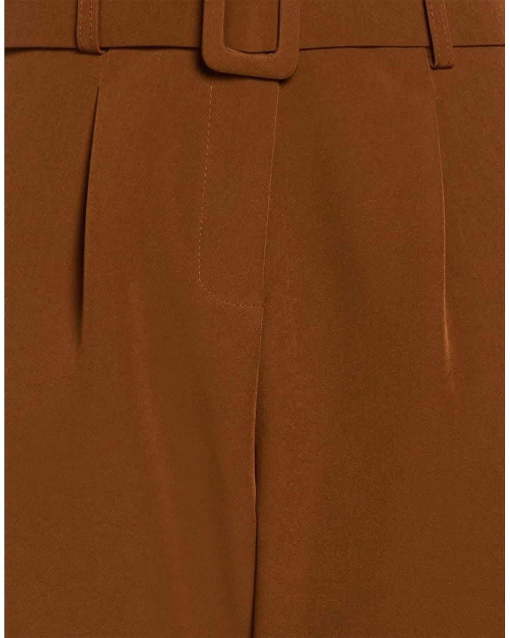 Motel Brown Tan Pants Polyester, Elastane