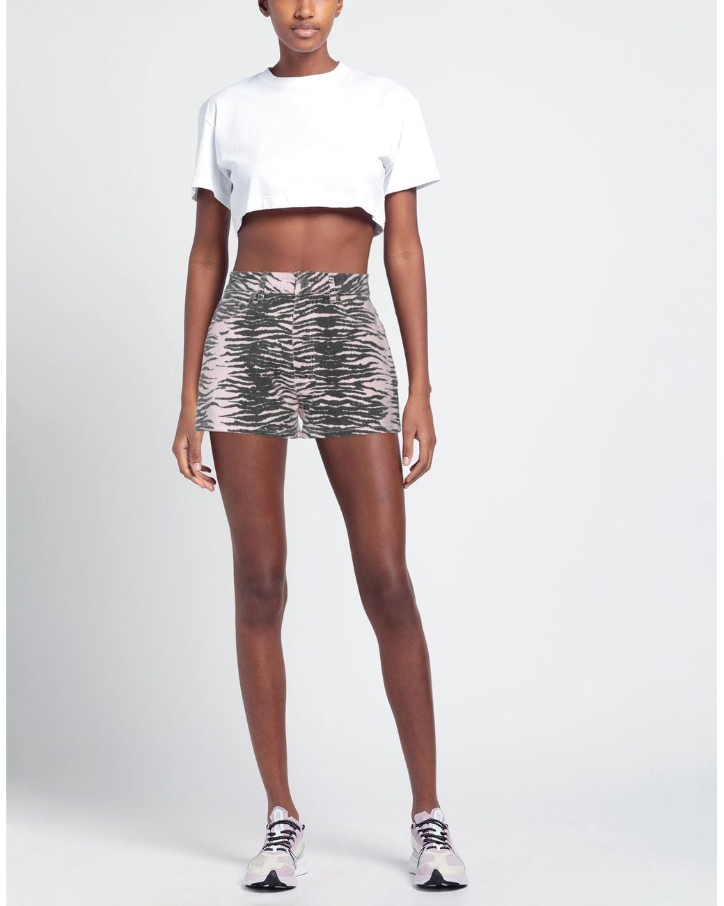 Ganni Gray Denim Shorts