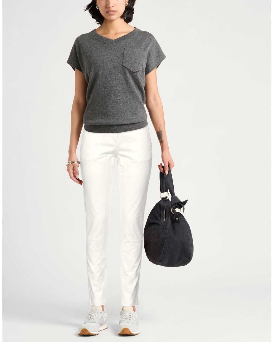 Peuterey White Ivory Pants Cotton, Elastane
