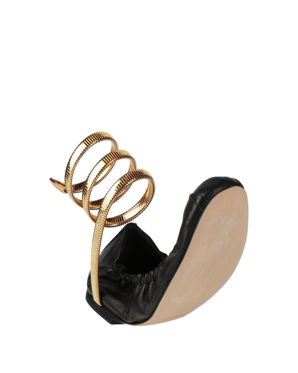 Rene Caovilla Black Ballet Flats Lambskin