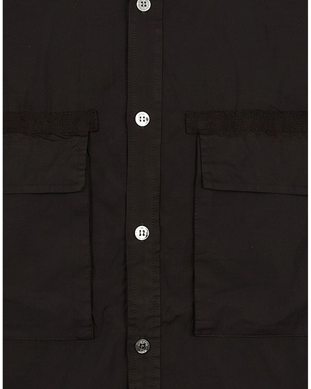 Crossley Black Shirt Cotton, Elastane for men